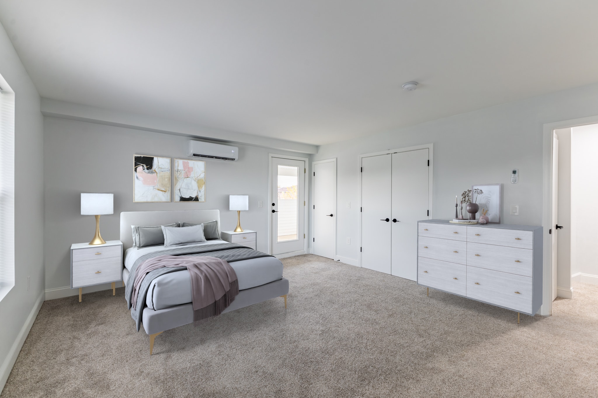 Virtually staged bedroom